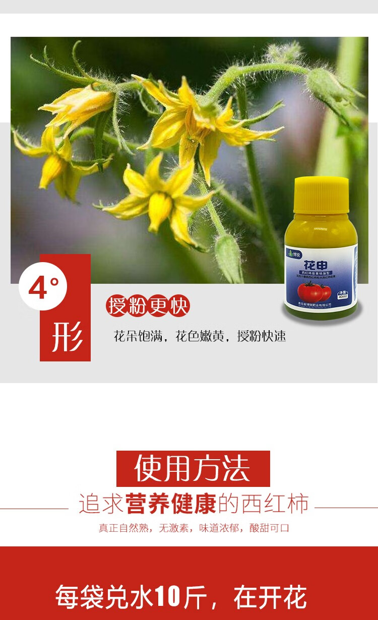 种菜记 西红柿喷花药 番茄授粉坐果灵保花保果防落花农户基地用蘸花药