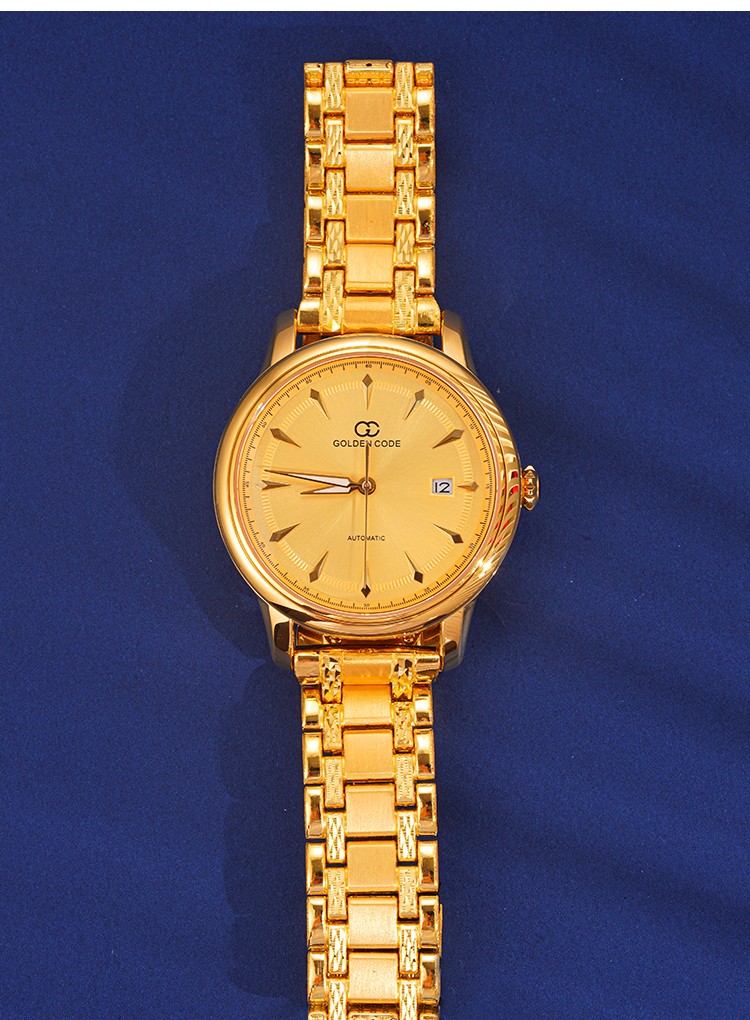 黄金手表 黄金手镯手链机械金表足金999金手表 男士商务腕表定制 gs2