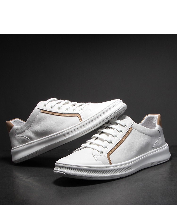 香港mazahonguan轻奢品牌板鞋男2022夏季新款小白鞋男真皮潮流透气