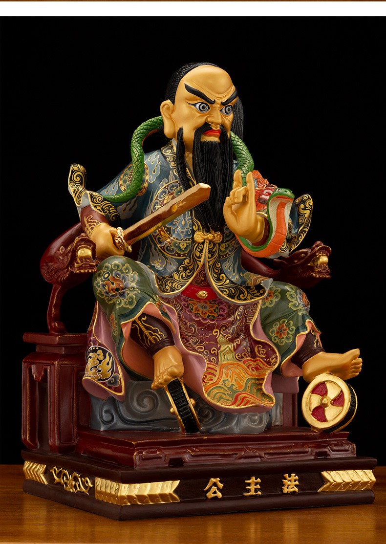 神像道教家用供奉张圣法主真君都天圣君爷像摆件 法主公(40cm)【图片