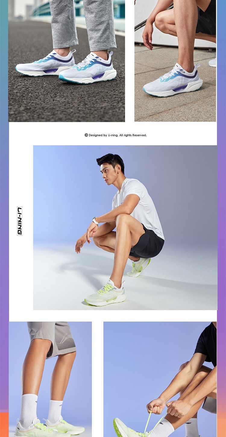 2021新品男子李宁科技反光回弹竞速运动鞋官方旗舰网 夜蓝色/黑色-10