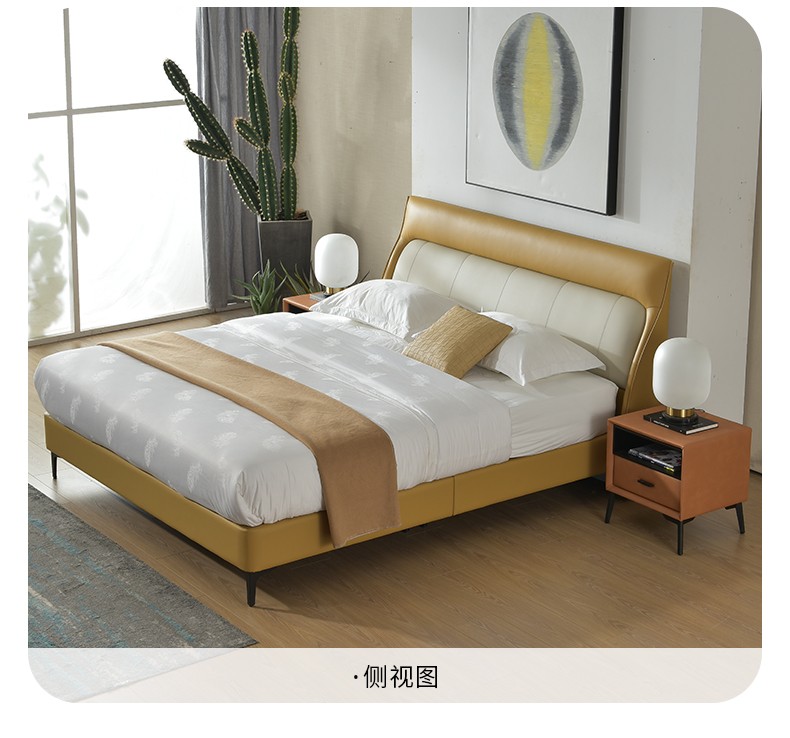 斯可馨 科技布床轻奢双人床1.8米现代简约1.