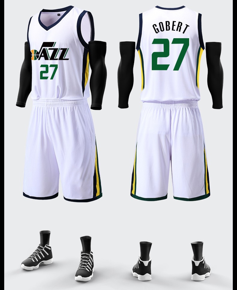 好布巴特爵士队城市版球衣米切尔篮球服套装男女45号康利运动服戈贝尔