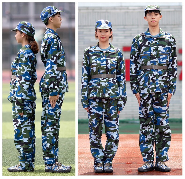 青少年短袖套装军训服装t恤学生迷彩服男女夏季初高中大学生军训服