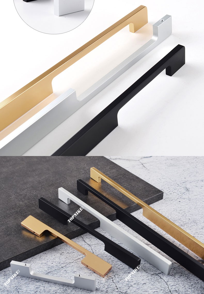 顶耐现代轻奢极简金色衣柜门拉手橱柜门抽屉柜子把手加长北约风格 d