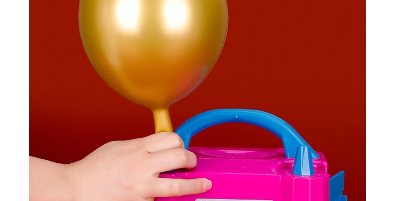 美青meiqing气球打气筒电动双孔便携式生日气球装饰打气球求婚结婚房