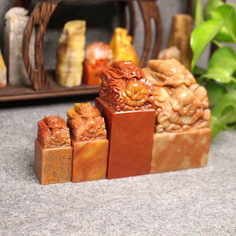 天然寿山石正龙玉玺定制姓名书画书法印章瑶石手工篆刻国画印章25cm