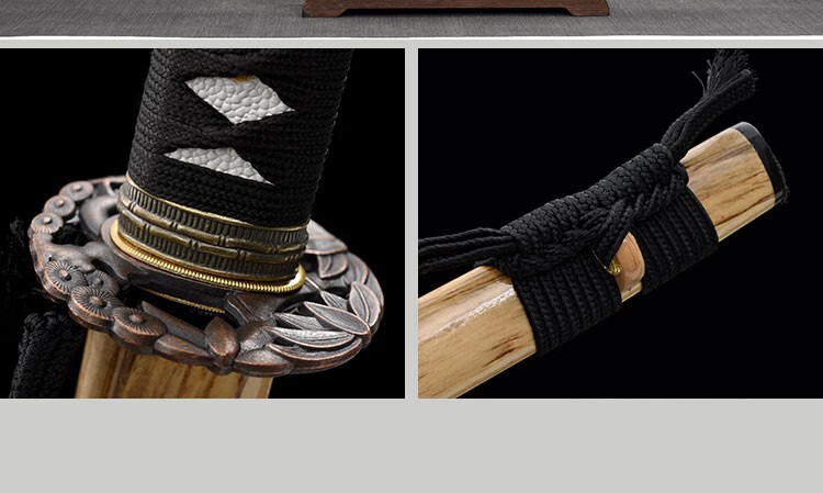 木刀带鞘剑道居合道专业训练日式实木练习表演木剑 未开刃 黑色 花梨