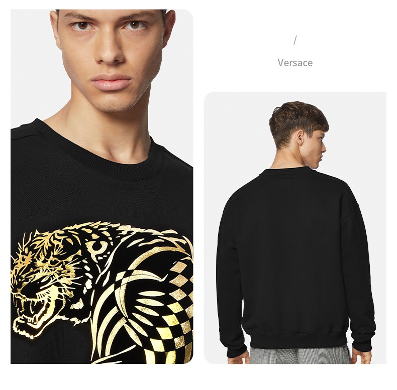 范思哲versace老虎卫衣男装奢侈品休闲宽松上衣 男士国际名品服装虎年