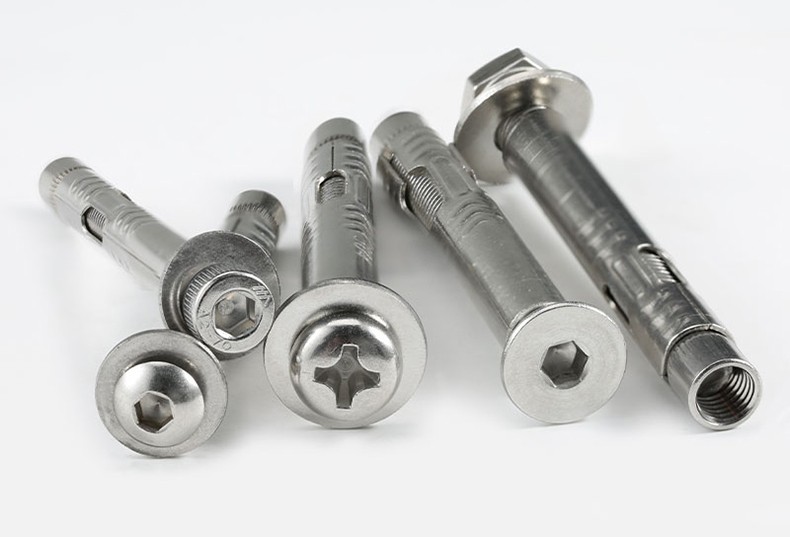 佰瑞特 304不锈钢平头内置式膨胀螺丝沉头内六角膨胀螺钉 圆头十字