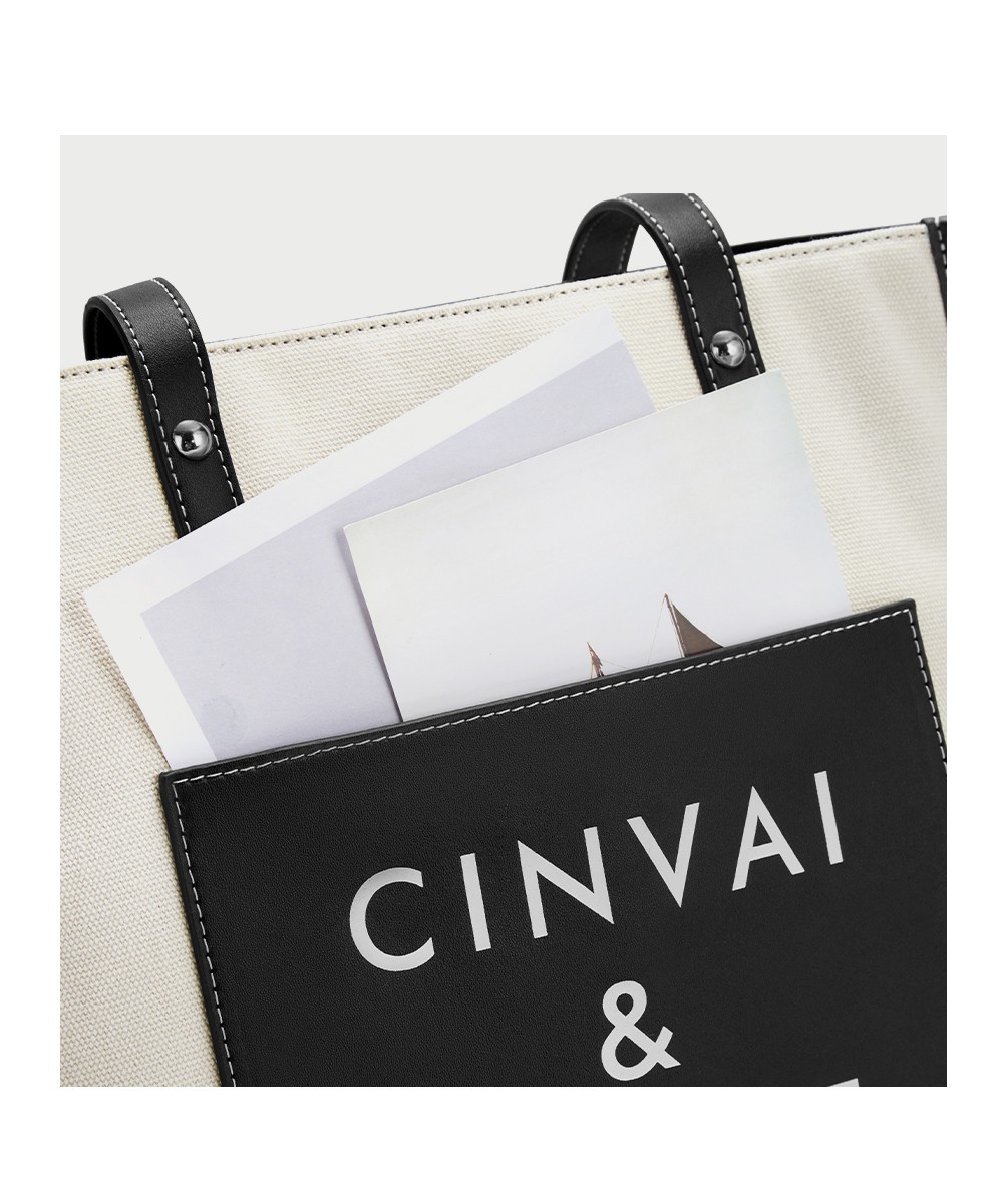 官网cinvaikrose小ck帆布包女2022新款时尚大容量托特包女腋下包七夕