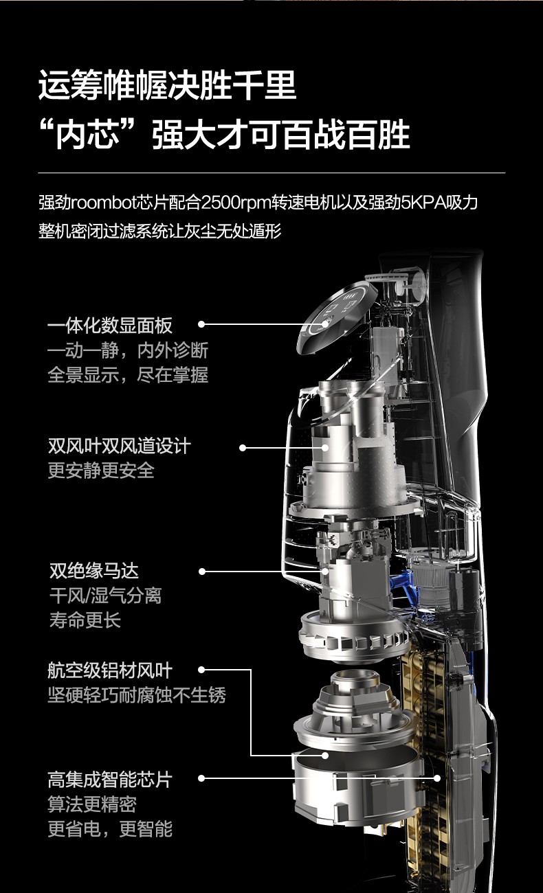 105904-【10万+评价】博宝特BOBOT洗地机家用无线布艺地毯沙发清洗机吸拖一体拖地机电动拖把吸尘器 DEEP 830【静夜黑】-详情图