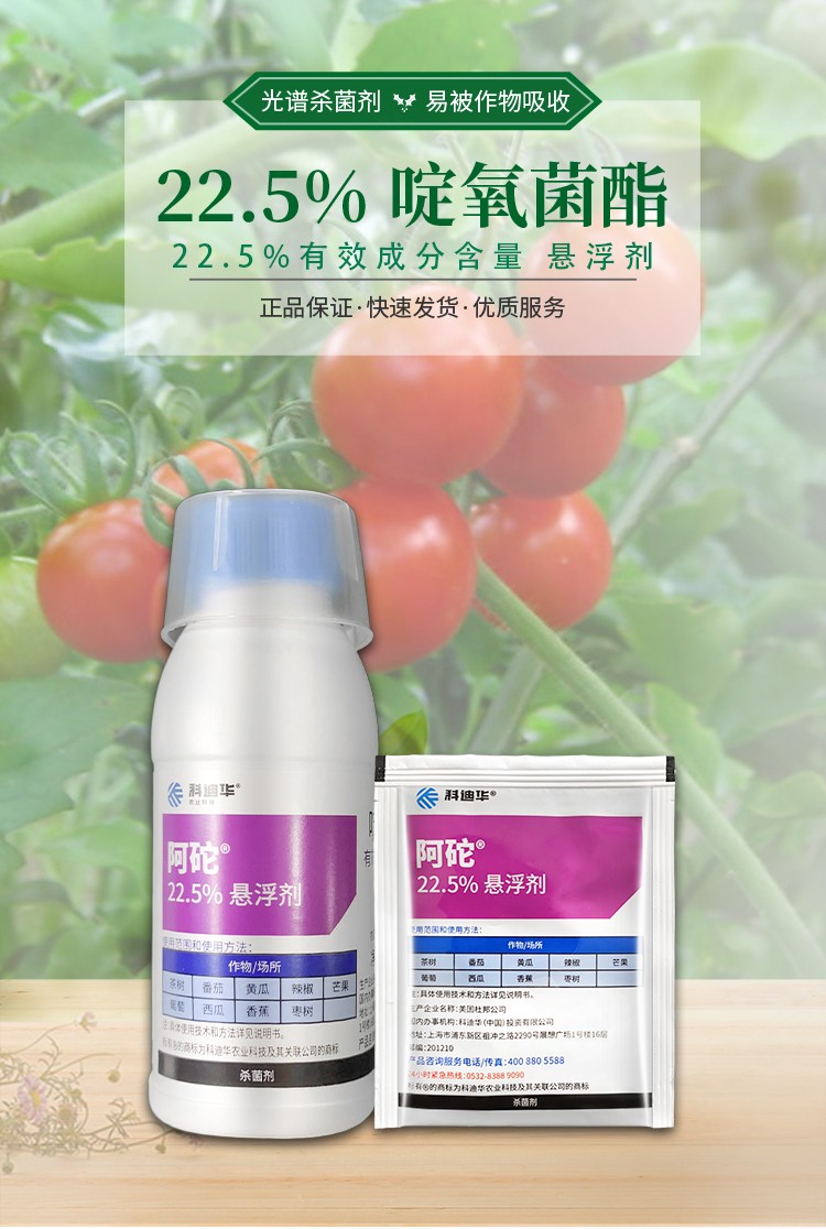 瀚沃 杜邦阿砣 啶氧菌酯剂 葡萄灰霉病黑星病黑痘病蔓枯病炭疽病蔬菜