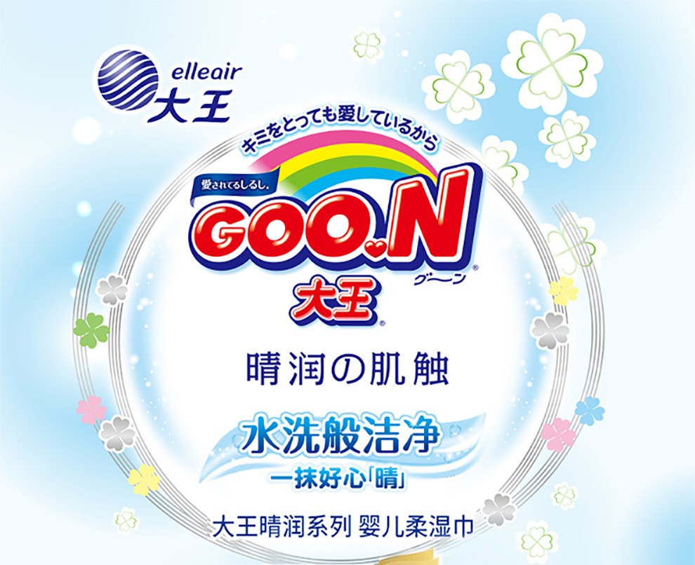 大王(goo.n) 大王湿巾 婴儿湿巾 婴儿柔湿巾 无香型婴儿湿巾80片×8包