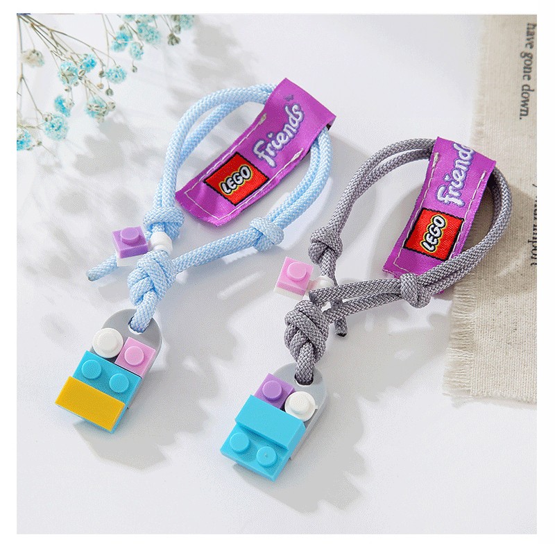 molc乐高friends好朋友积木手链情侣款一对送男女闺蜜朋友爱心蹦迪