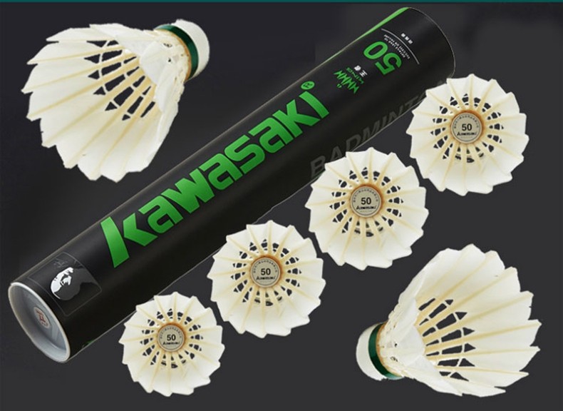 川崎kawasaki羽毛球鸭毛球12只装俱乐部训练球王者20507080初级入门