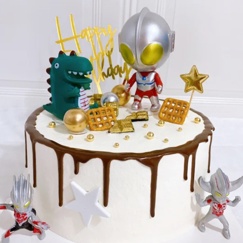 芳茗萃新鲜儿童生日蛋糕奥特曼系列玩偶创意卡通送男孩女孩情景蛋糕