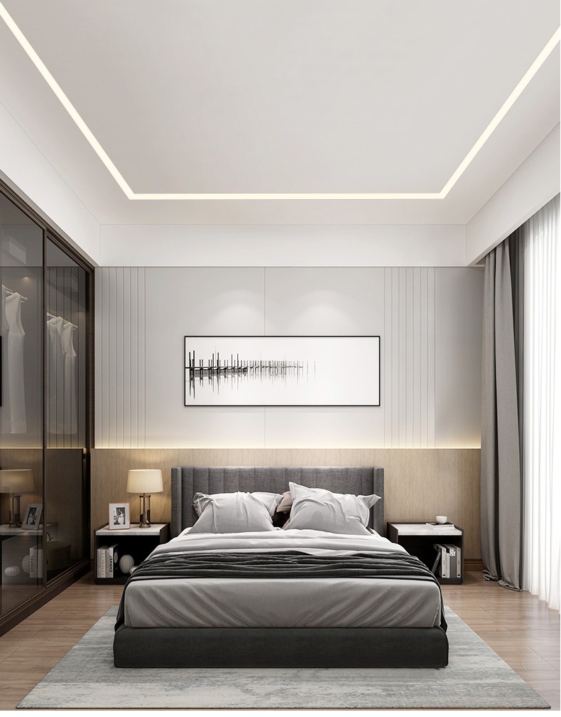 反光灯槽洗墙线性灯腰线回光灯led家用客厅无主灯转角铝槽线条灯 1米