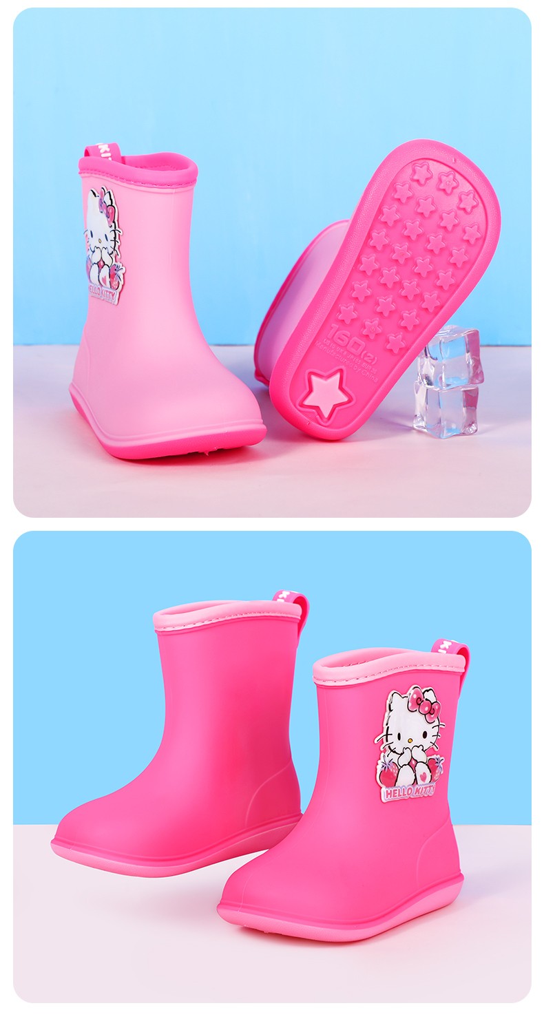 hellokitty凯蒂猫儿童雨鞋女夏女童防滑雨靴女孩可爱小童夏季幼儿园水