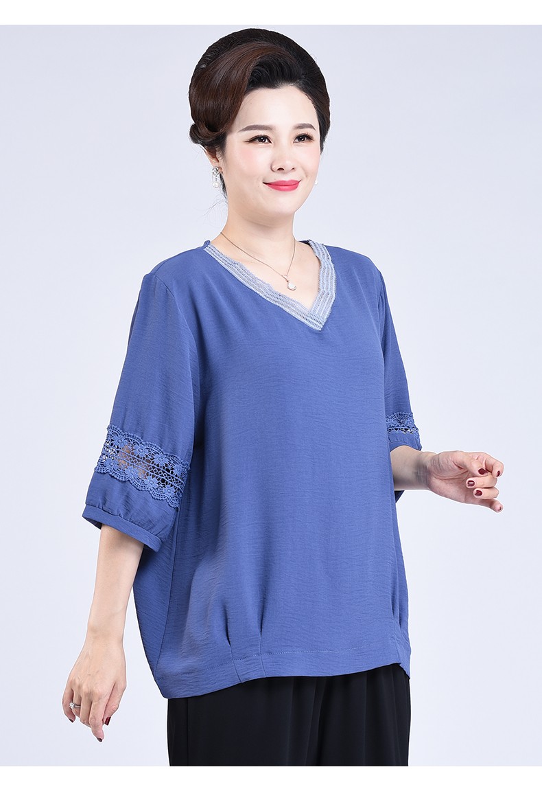 萌菲思胖太太加肥加大码中老年女装夏季新款t恤胖人妈妈小衫200斤宽松