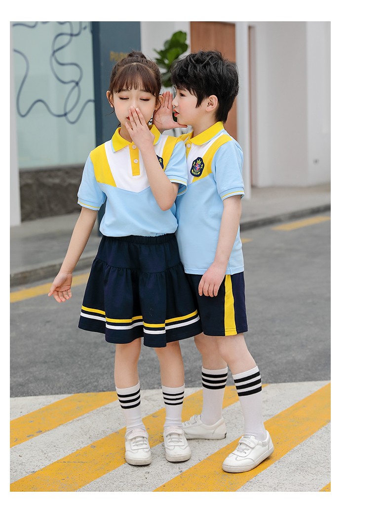 小学生学院风短袖校服套装夏季运动服儿童班服款式一男童110码建议