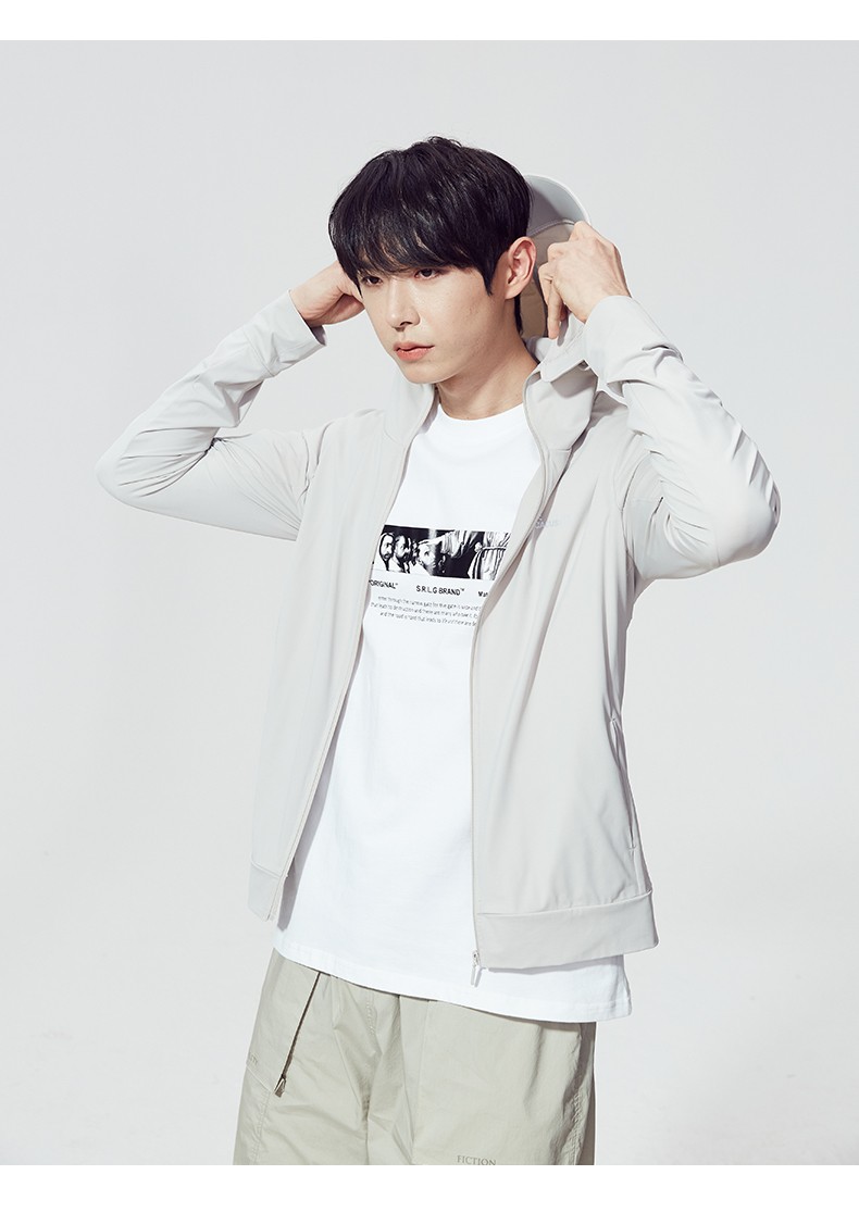 cacuss防晒衣男外套夏季防晒衣运动户外时尚上衣透气遮阳短款防晒服fs