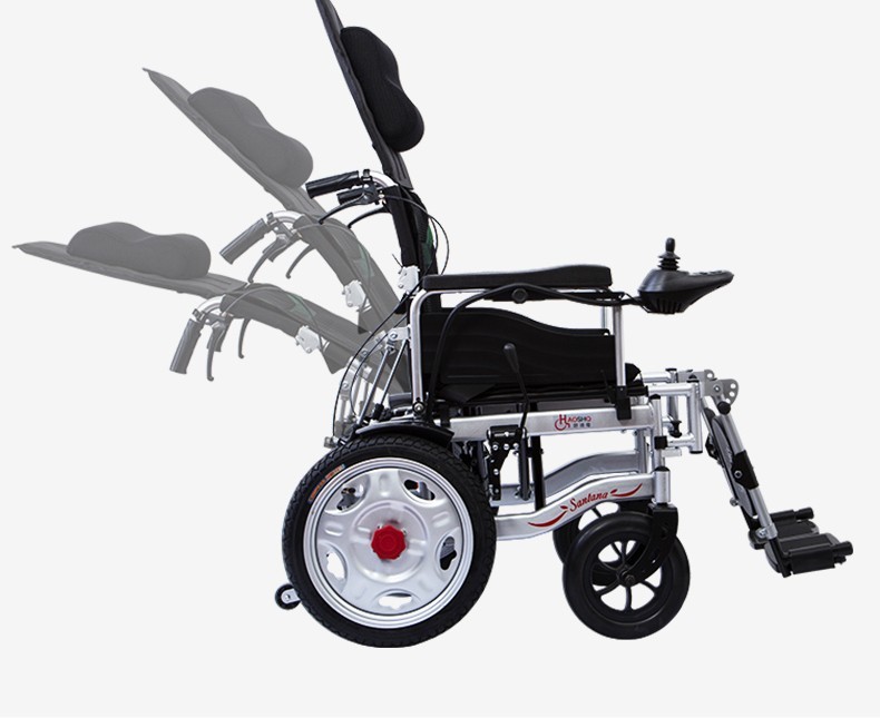 好诗奇电动轮椅车老年人残疾人家用医用可折叠轻便车铅酸锂电池可选坐