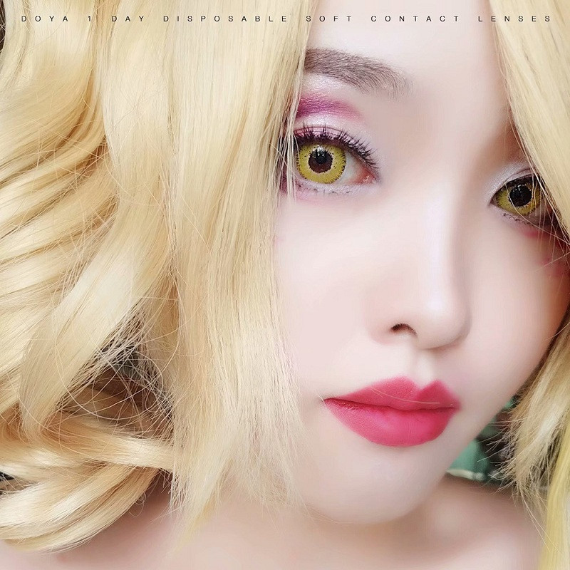 cosplay异色吸血鬼美瞳红黄蓝色doy色隐形眼镜日抛10片 异色蓝色 125
