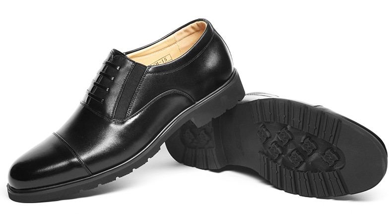 3515强人正装鞋三接头皮鞋男商务休闲头层牛皮套脚款男鞋ch1540