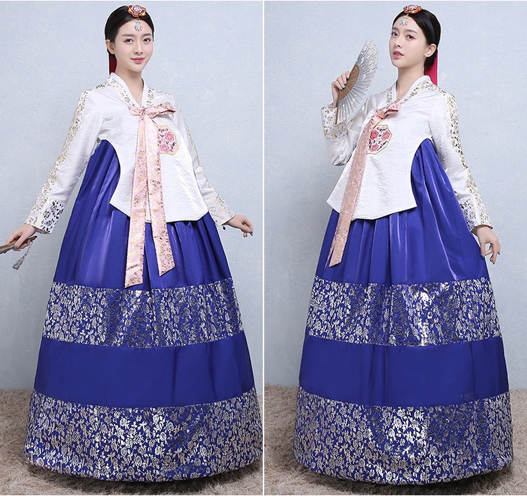 韩服韩国传统女士宫廷皇后韩服朝鲜民族服装婚礼礼服表演出舞台服女士