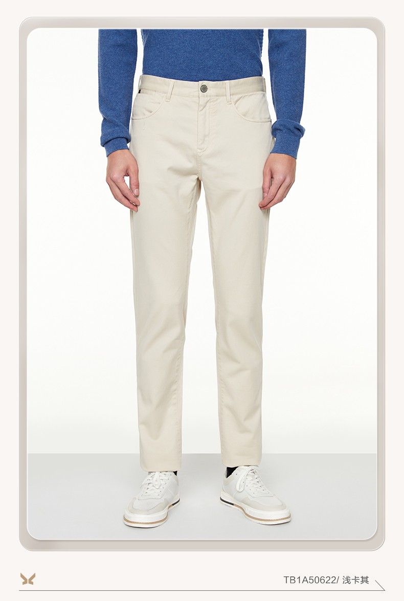 简约直筒休闲裤子男tb1a50632环保灰修身版秋冬款16572a29码222尺74cm