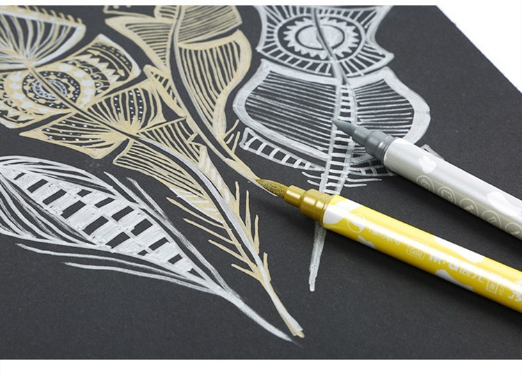 晨光金属秀秀笔航海王甜品派对秀秀软笔12色学生用贺卡笔软硬双头彩色