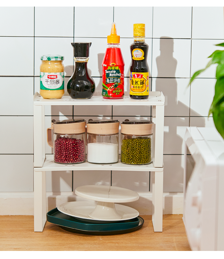 圣西陶调料架子厨房台面置物架桌面调味料整理架家用大全可叠加多层