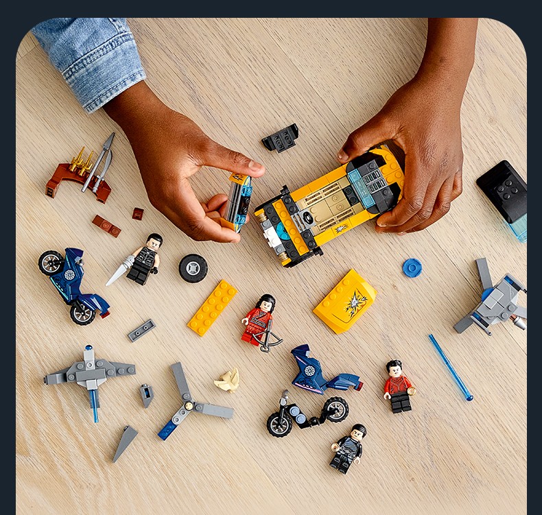 乐高认证店4月新品乐高漫威超级英雄系列尚气与十戒传奇古村之战76177