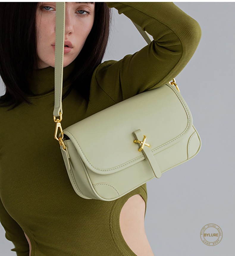bylure品牌包包女腋下包时尚斜挎包小众设计气质淑女小香风单肩包奶昔