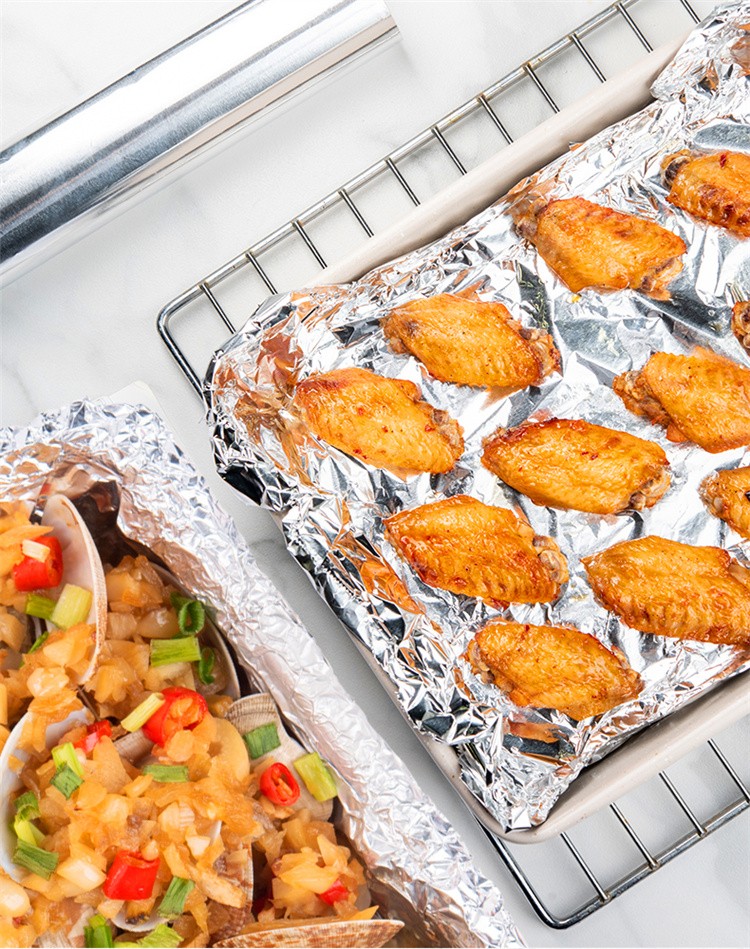 百钻铝箔纸5米10米20米烤箱用锡纸烤肉烤翅烧烤纸烹饪烘焙器具铝箔纸