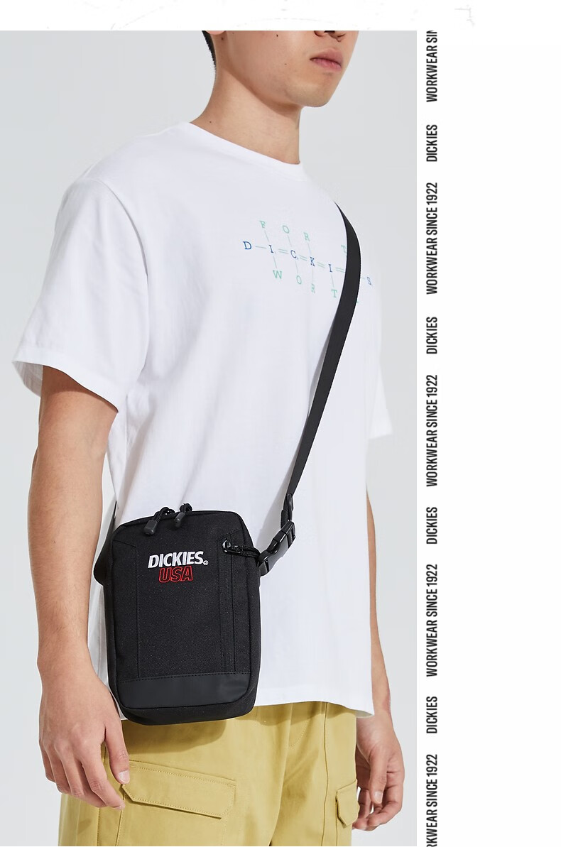 dickies单肩包时尚潮流logo男女同款单肩包dk008986绿色