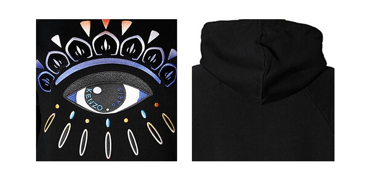 kenzo 眼睛图案连帽卫衣 女款 黑色 黑色 s码【图片 价格 品牌 报价】