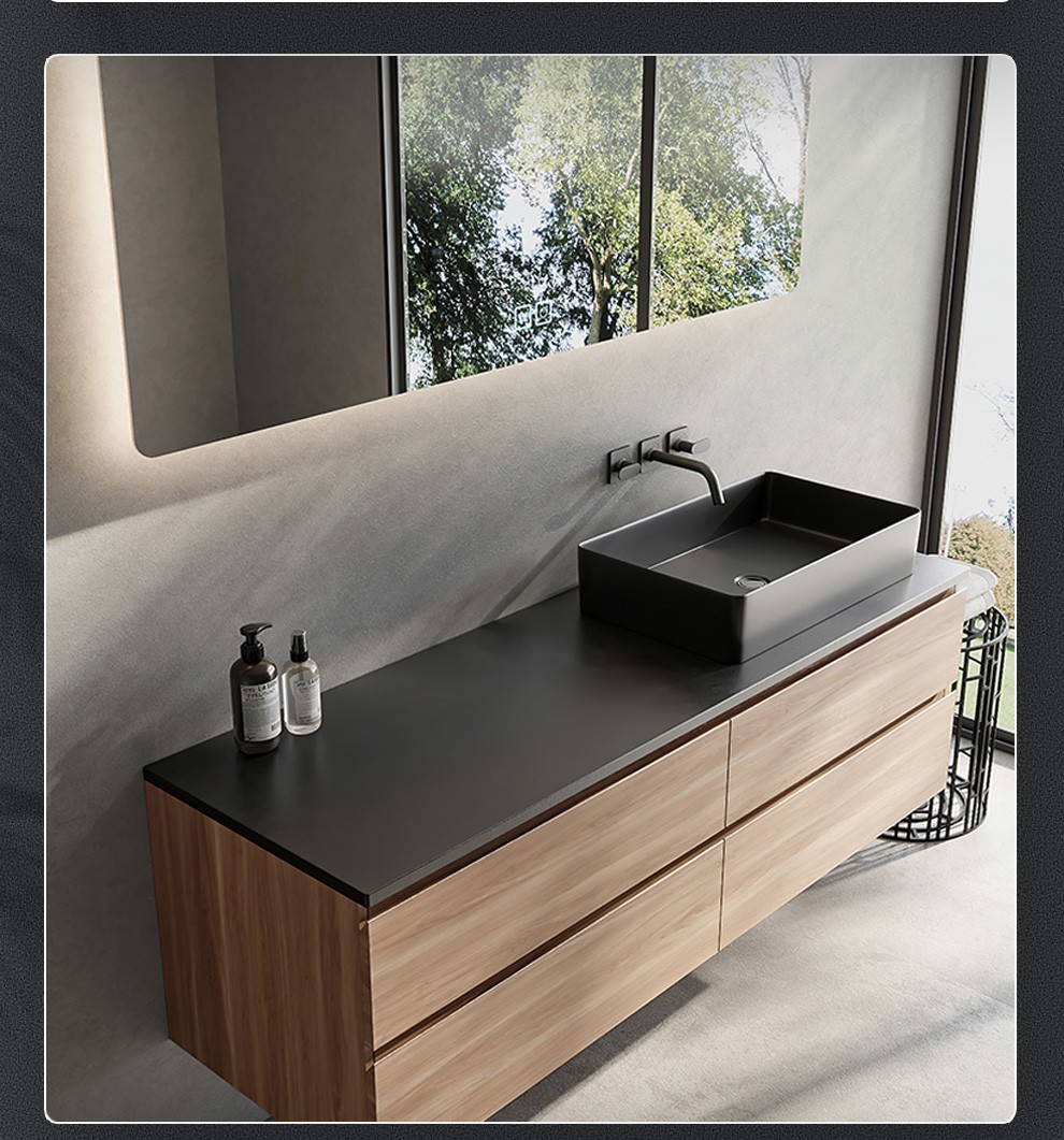 70cm【智能镜柜 岩板台上盆】