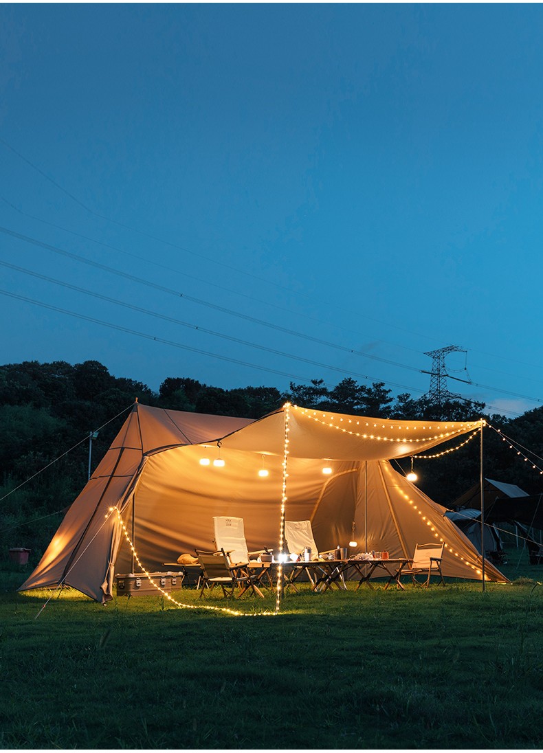 霆友 三只小驴超大a塔天幕帐篷户外帐篷大型露营野营防雨防晒遮阳棚大