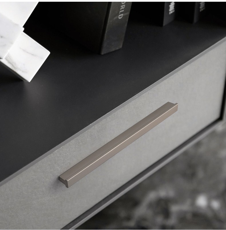 富达铭香槟色拉手橱柜衣柜门长拉手抽屉拉手美式橱柜门把手加长现代