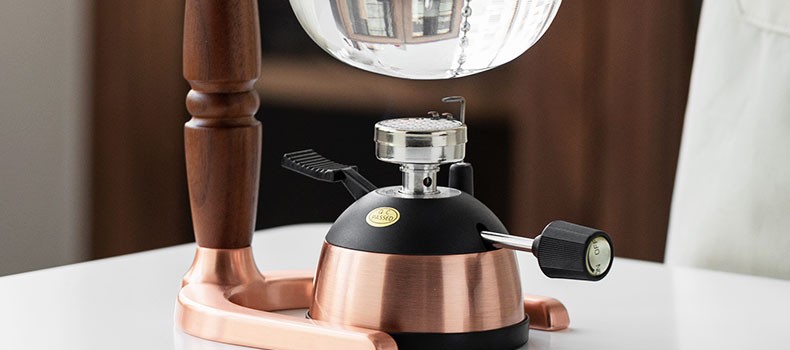 ilbecaffe迷你瓦斯炉虹吸壶配件摩卡壶咖啡炉便捷式户外登山炉金色