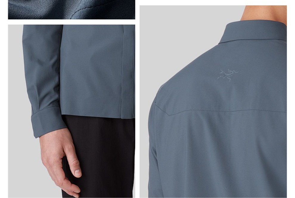 arcteryx始祖鸟衬衫skyline系列男士户外休闲商务长袖衬衣黑色blackm