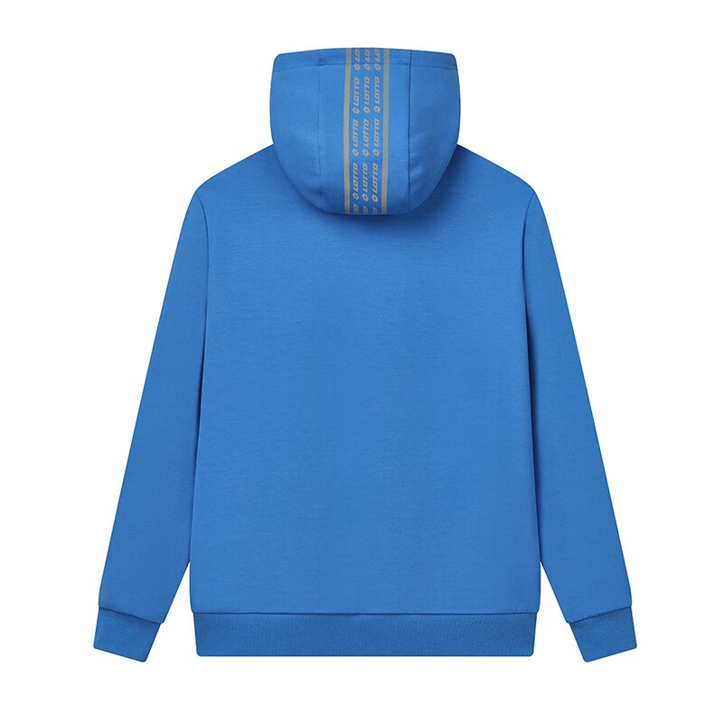 乐途(lotto)卫衣男秋冬季潮牌连帽外套2022新款简约黑色休闲上衣 宝