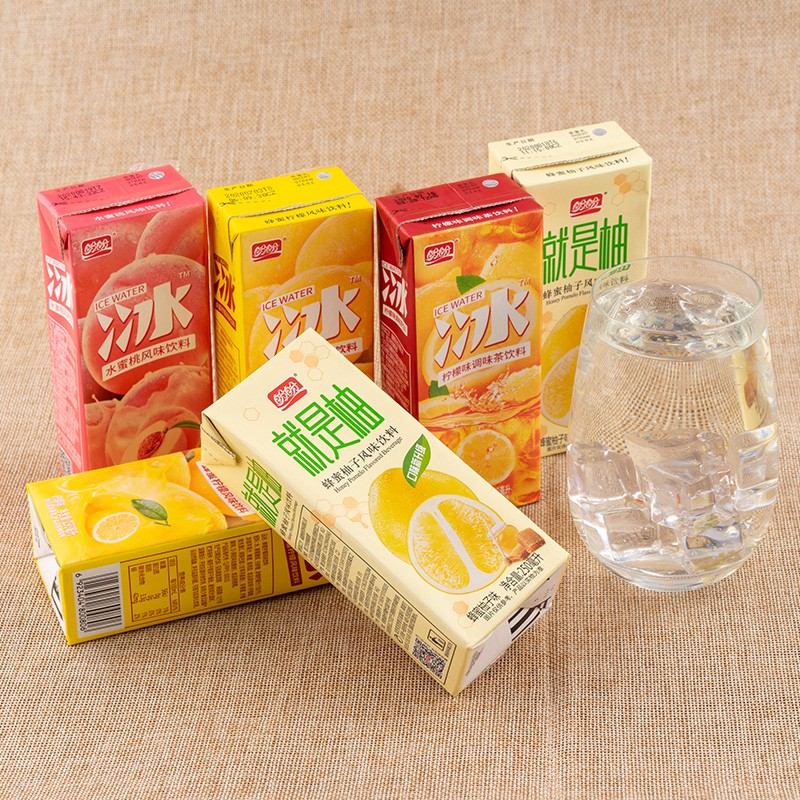 盼盼冰红茶饮料250mlx24盒整箱柠檬味蜂蜜柚子水蜜桃风味果汁饮品盼盼