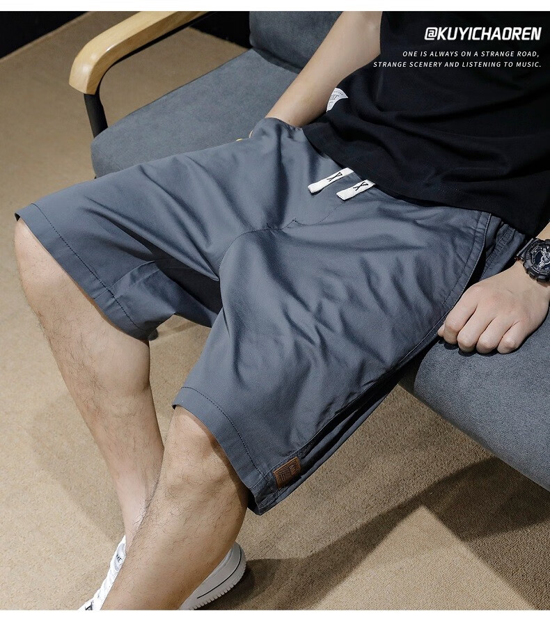名面休闲工装短裤男夏季薄款五分裤男士中裤男生宽松大码外穿大裤衩