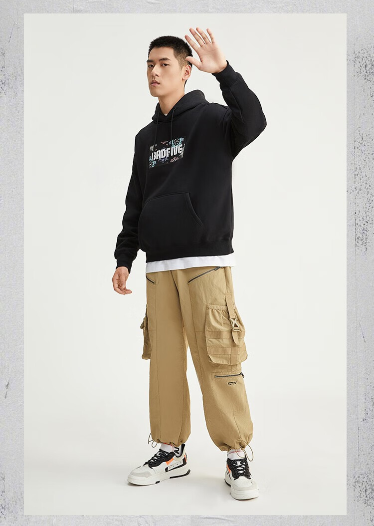 李宁(li-ning) 李宁卫衣连帽套头反伍系列时尚百搭运动上衣跑步健身可