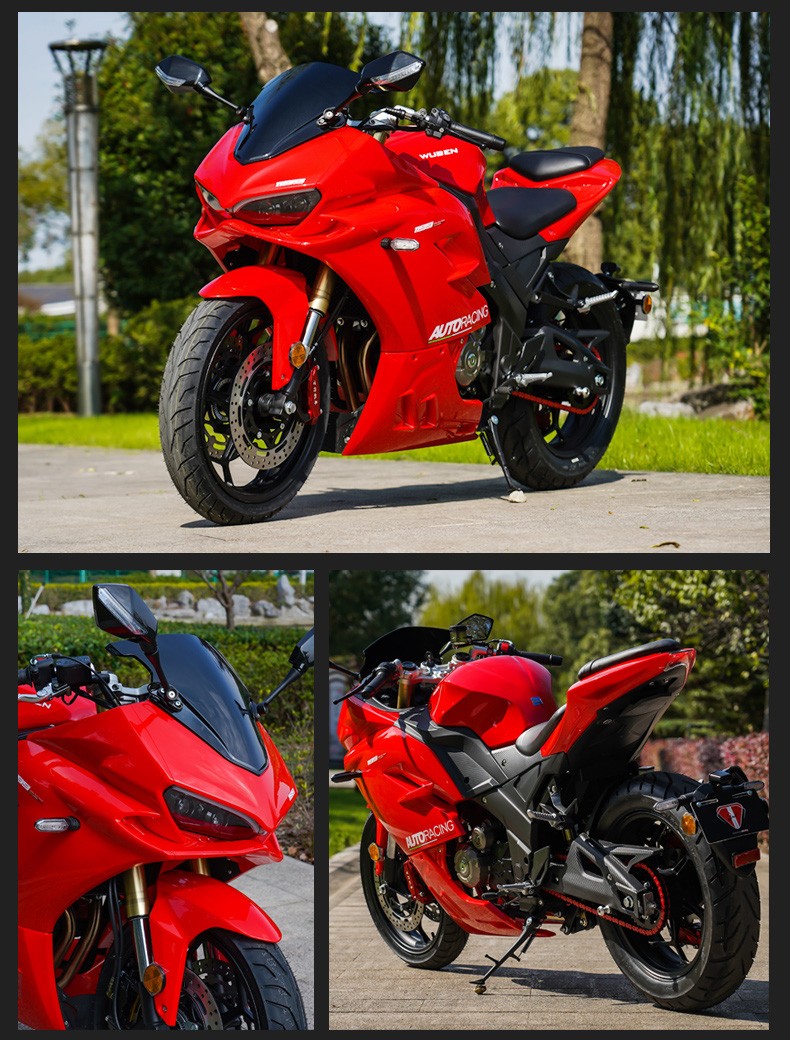 全新蛟龙款摩托车大跑车国四电喷五本400cc双缸水冷发动机可上牌成人