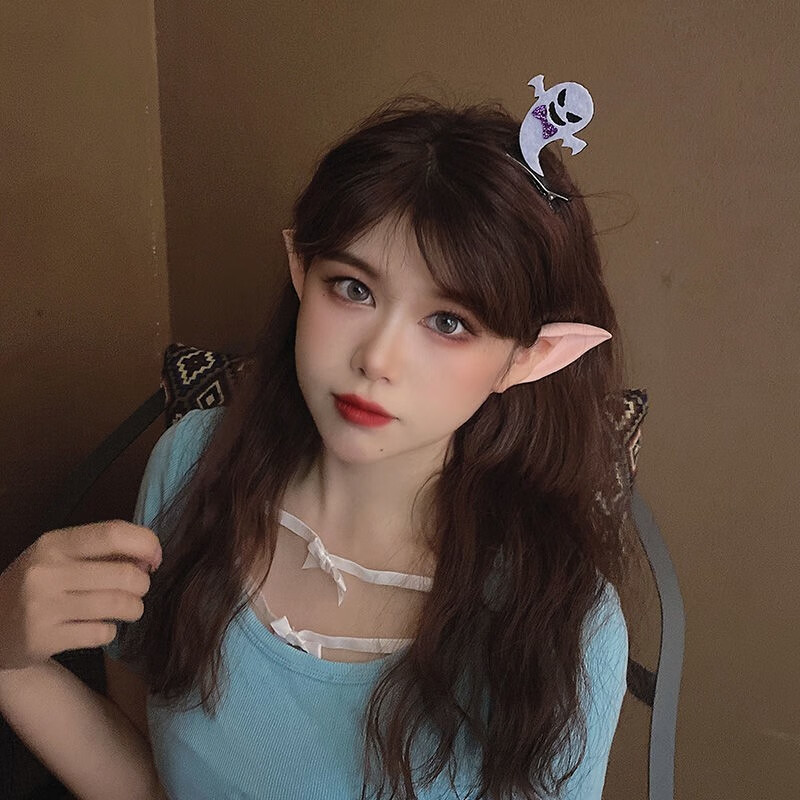 可爱精灵耳朵万圣节cos装饰照相装扮万圣节cosplay道具妖精假耳朵短耳