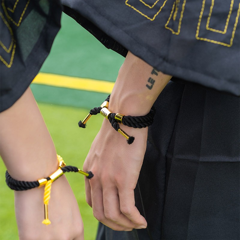 rastaclat 小狮子 限定系列 2021毕业季 情侣男女鞋带手链 黑黄情侣款